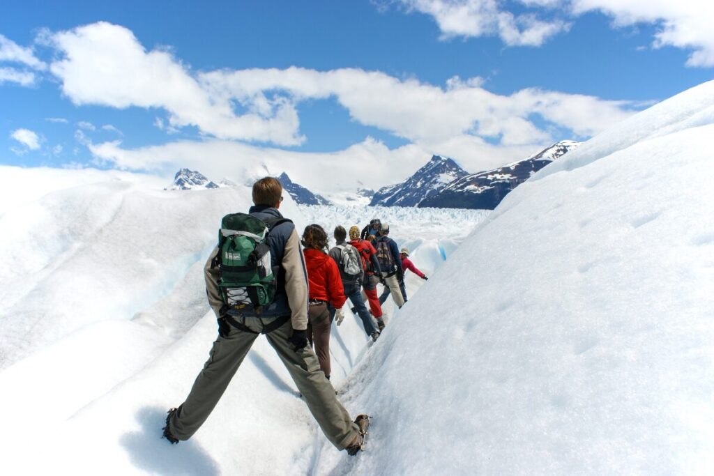 Caminata en glaciar