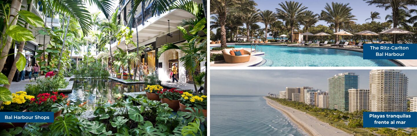 Bal Harbour centro comercial, The Ritz y playas